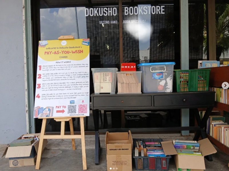 Front view of Dokusho Bookstore, located in Ara Damansara.