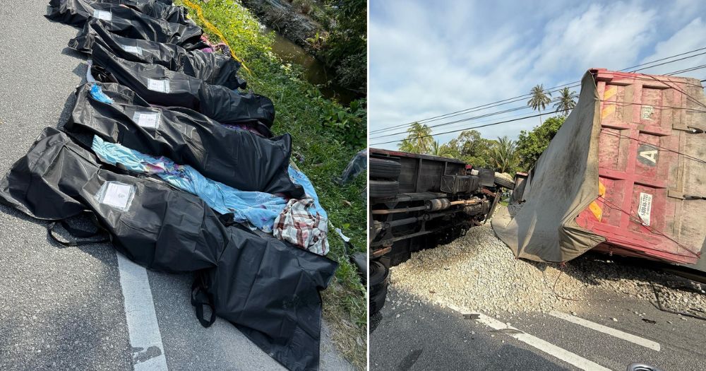 9 Malaysian FRU officers lose their lives in tragic collision with lorry carrying rocks.
