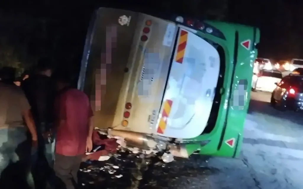 The Hulu Perak Civil Defence Force said it received an emergency call that a bus had overturned.
