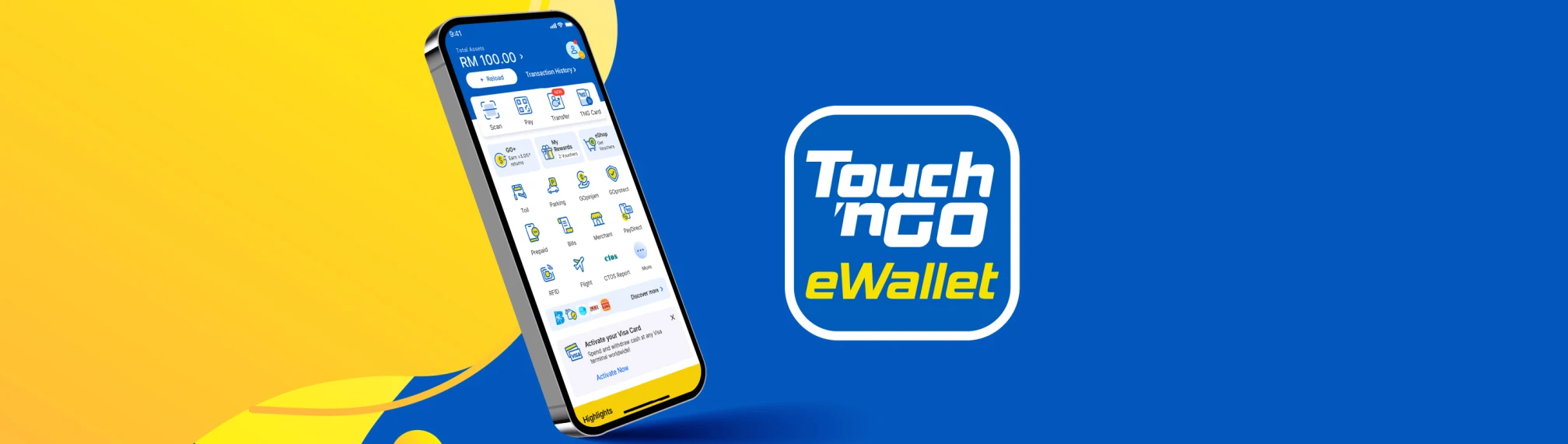 Use Touch ‘n Go eWallet app to check the RM100