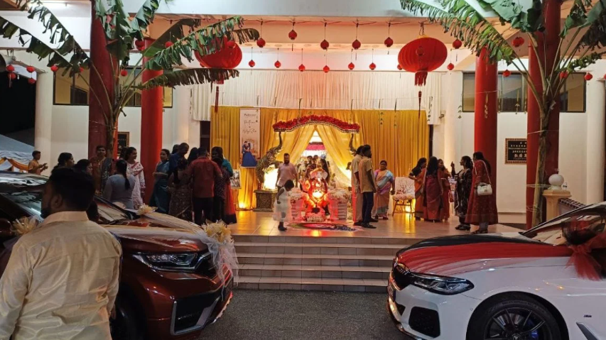 As a sign of respect, the Indian family turned their volume down.