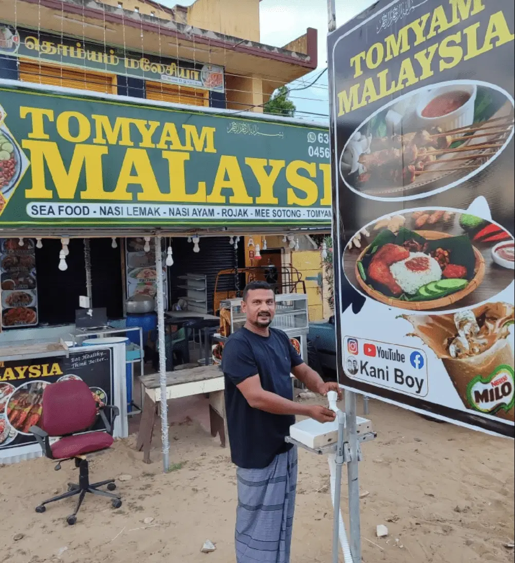Kani Boy open a restaurant named Tomyam Malaysia with Malaysian cuisine in India