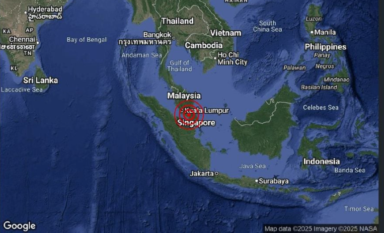 A weak earthquake struck Johor early this morning, tremors felt but surrounding states.