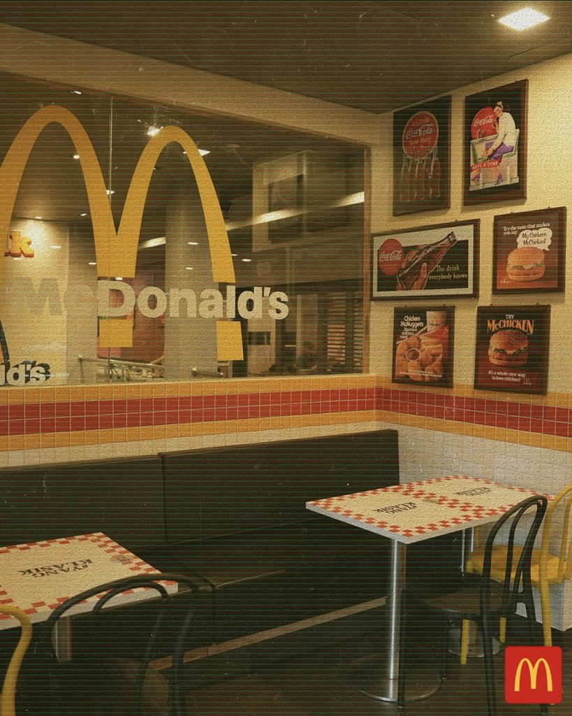 mcdonalds titiwangsa retro dining area