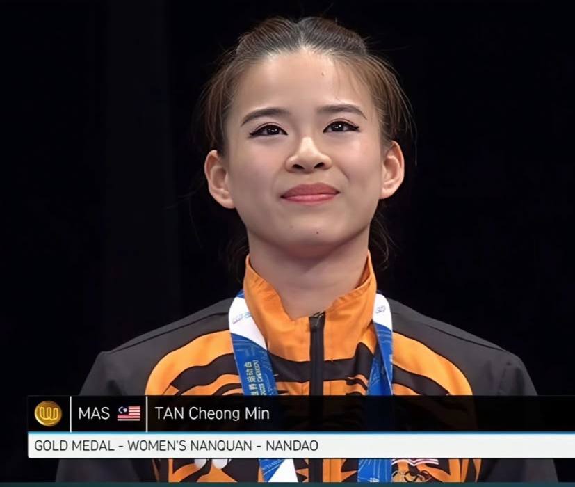 Tan Cheong Min makes history by winning the 1st gold medal in Wushu at the World Games.