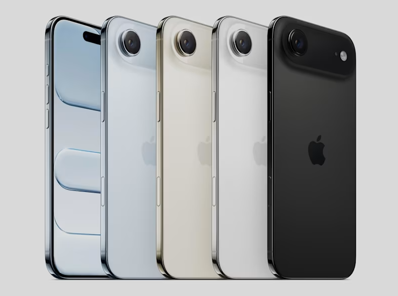 The iPhone Air comes in four sleek finishes, Sky Blue, Light Gold, Cloud White, and Space Black.
Image credits: Apple