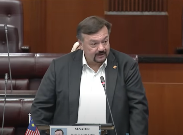 Finance Minister II Datuk Seri Amir Hamzah Azizan addressing the Dewan Negara on EPF savings