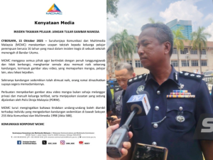MCMC urges public to stop sharing photos or videos about the incident