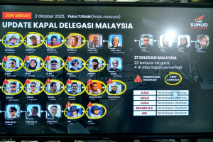 global sumud flotilla malaysians intercepted and lost contact