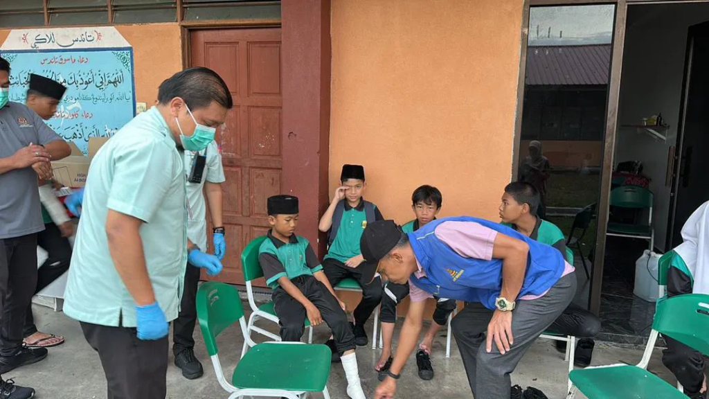 The students are receiving the treatment from the Health Department
