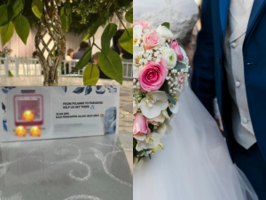 A M’sian couple placed QR codes at their wedding to collect honeymoon funds instead of red packets