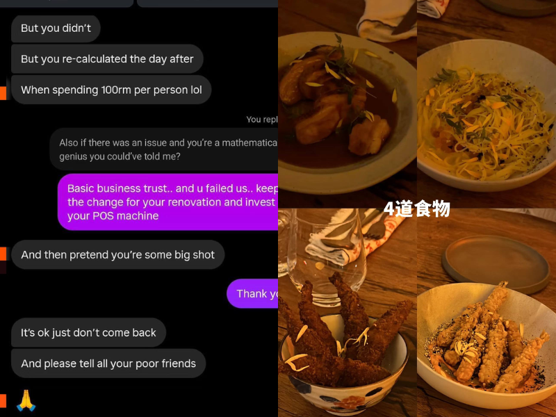 Dutch Michelin chef shames M’sian girl as “poor” for asking refund on RM58 wrong charge