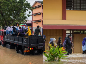 Flooding disrupts roads, over 480 SPM candidates taken to exams by lorry