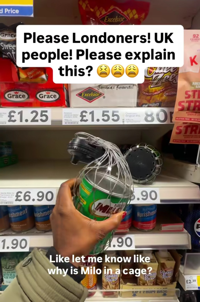 The content creator were surprising about the MILO secured inside the metal cage