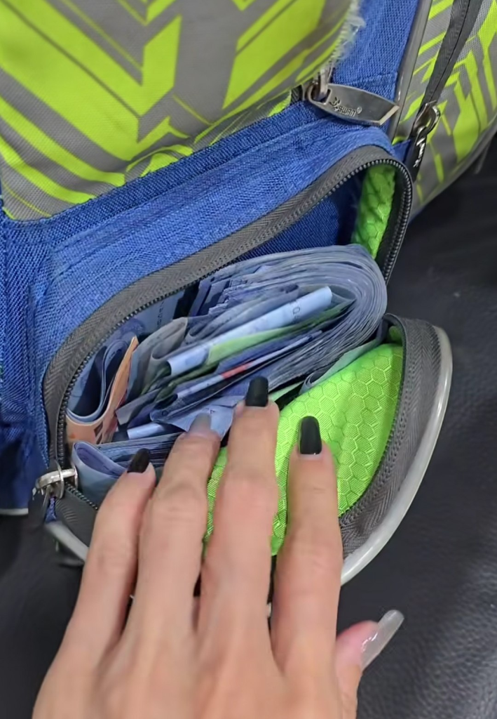 A mother was surprised to discover her son had secretly saved RM767 in his school bag