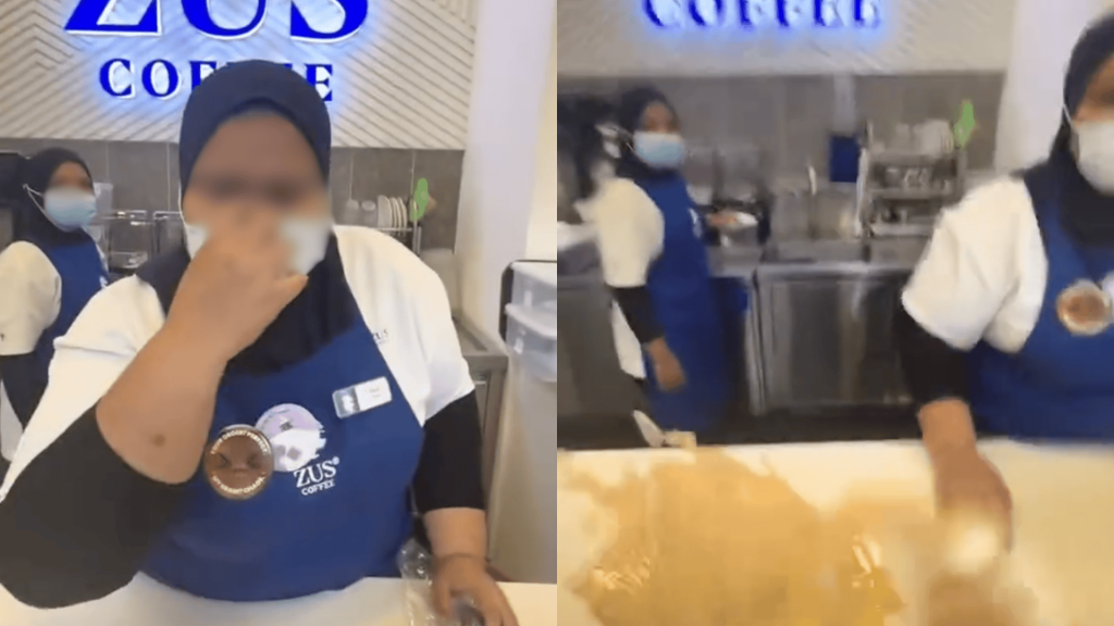 zus coffee employee argument customer