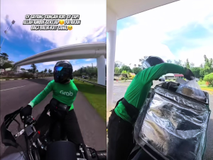Grab rider devastatingly lost his arm in road accident, refuses to give up & works hard