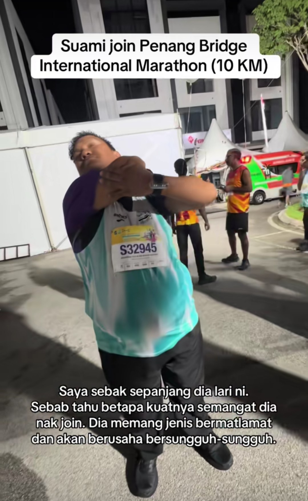 Rangga was doing warm-up exercises