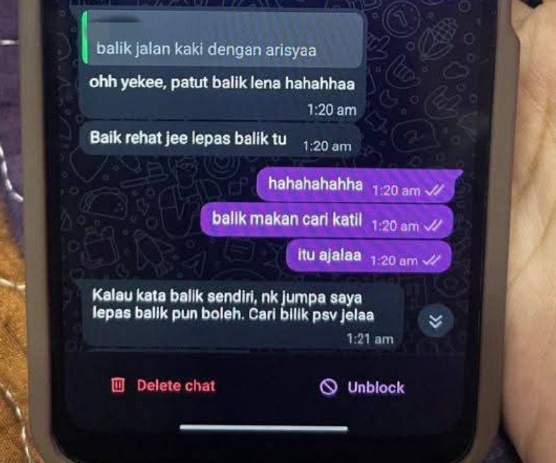 He hints at meeting her in private spots at school, even inviting her to his room