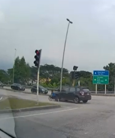 The child suddenly crossing the junction, and a car stopped just in time