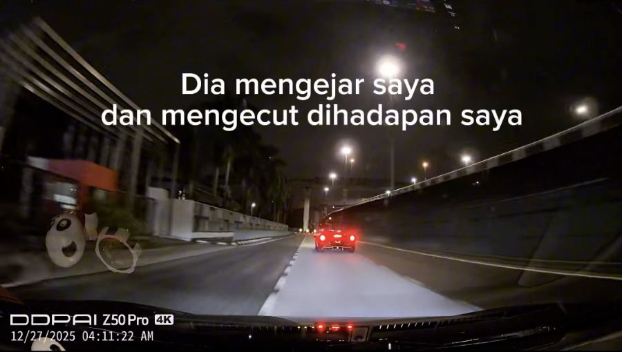 ferrari driver brake checks motorist