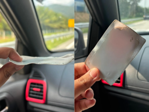 Caught in the heatwave: M'sian TnG card is surprisingly 'melts' in car