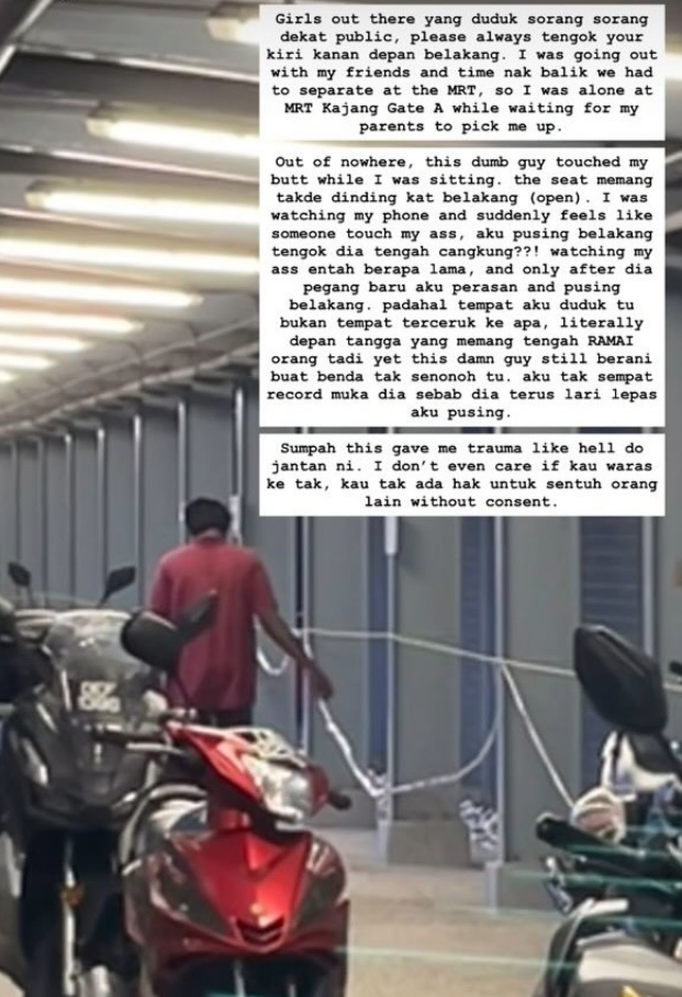 M'sia woman shares traumatic MRT Kajang harassment case, police now tracking suspect