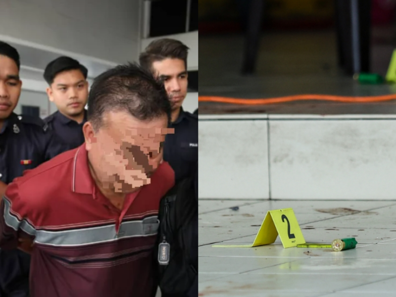 3 shot in Kota Tinggi over alleged financial dispute; 71yo suspect later seen calmly drinking coffee before arrest