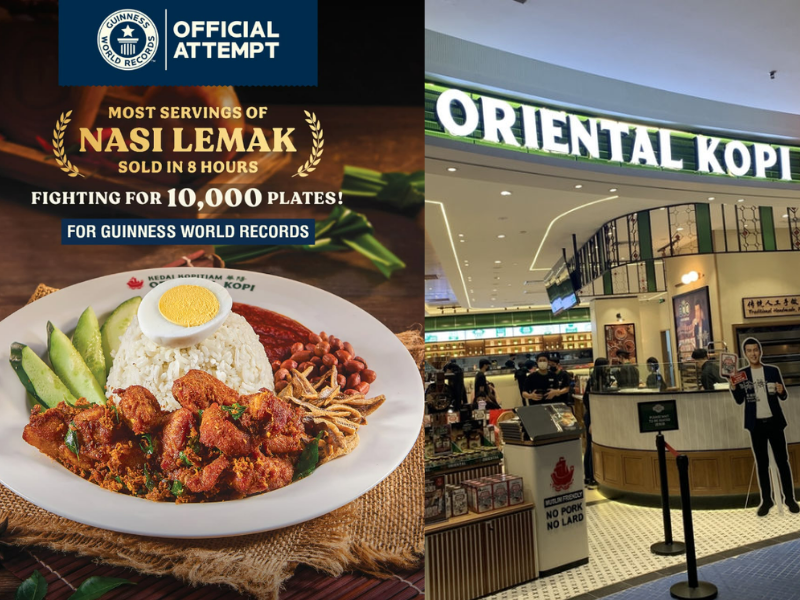 Oriental Kopi to attempt Guinness World Records title with 10,000 nasi lemak this Labour Day