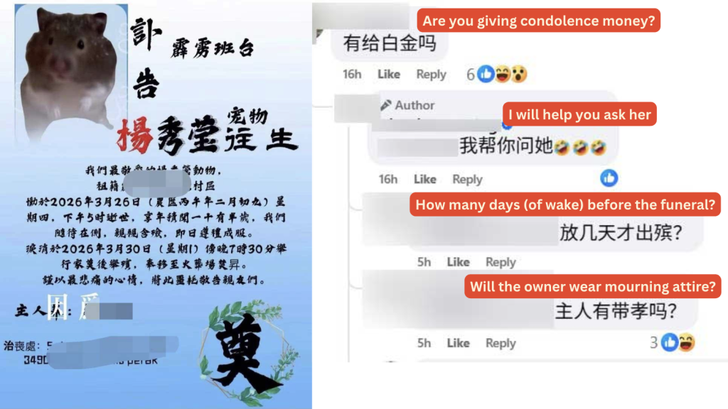 M’sian owner gives hamster a funeral and official obituary, netizens offer condolences