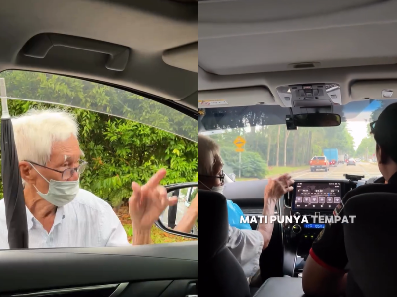 Malay man drives chinese elderly man home after seeing him walking alone with groceries