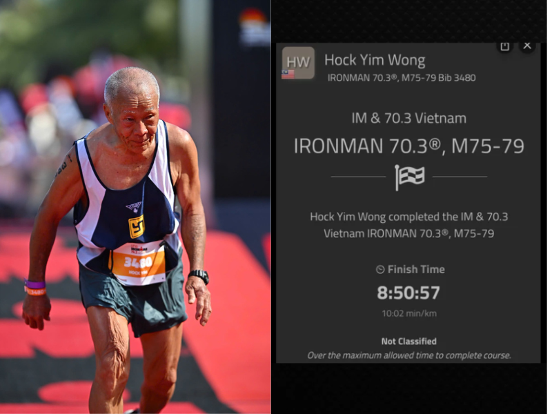 77-Year-Old M’sian man defies age and conquers IRONMAN 70.3 Da Nang