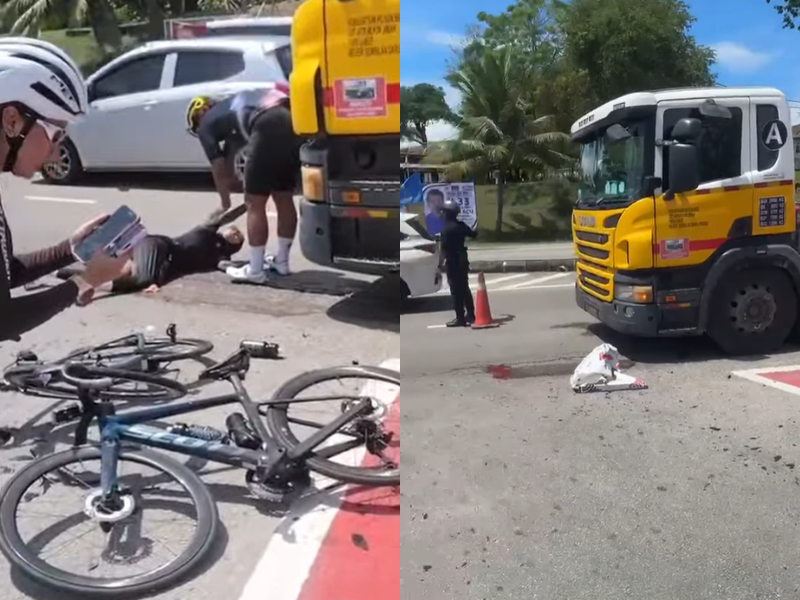 M’sian woman cyclist’s leg crushed by tanker lorry after bicycle collision in Port Dickson