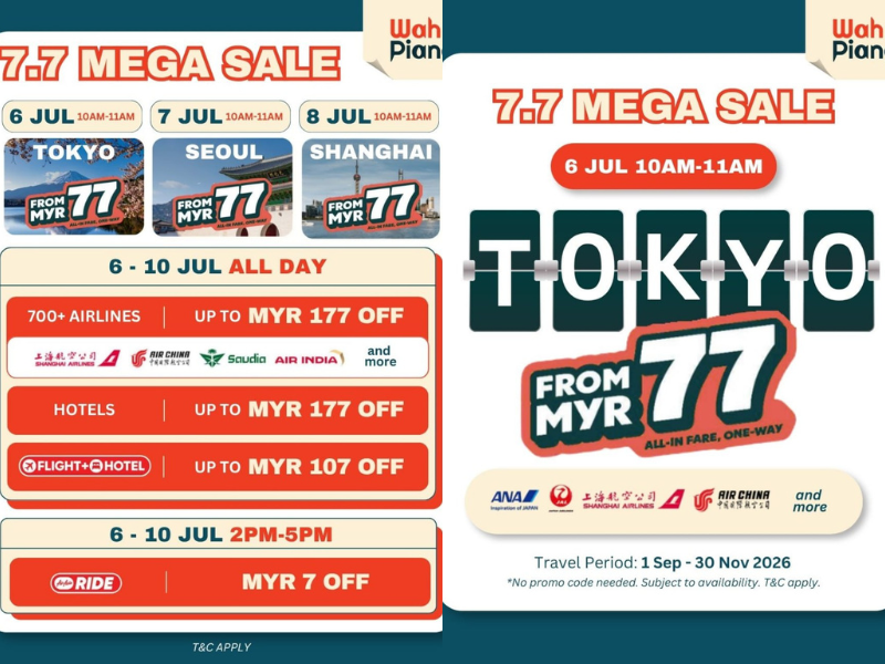 For one hour only: AirAsia selling flights to Tokyo, Seoul and Shanghai from RM77
