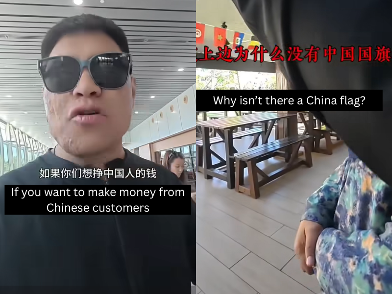 Expat from China complains about missing China flag at hotel, but netizens spot the awkward mistake