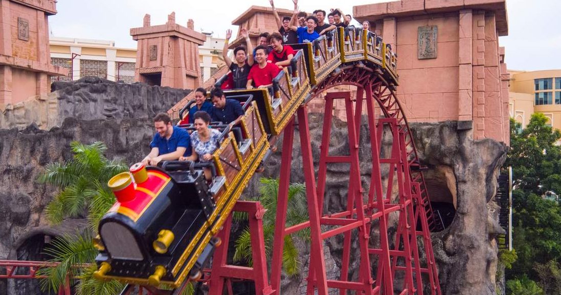Police & forensics team seen at theme park in Subang Jaya, after roller coaster accident leaves 10 injured