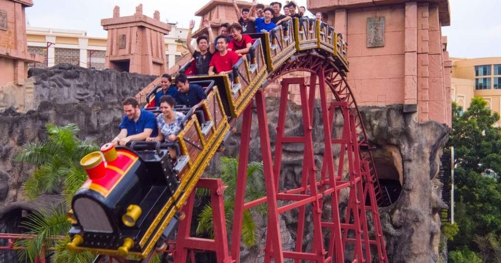 Police & forensics team seen at theme park in Subang Jaya, after roller coaster accident leaves 10 injured