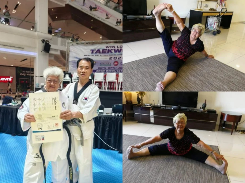 84 yo M'sian grandma who sold fruits for a living finally gets Taekwondo black belt after 16 years