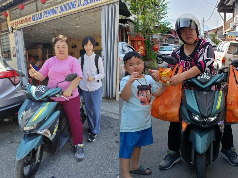 70yo M’sian’s selfless acts move motorcycle shop owner to gift her a brand new bike