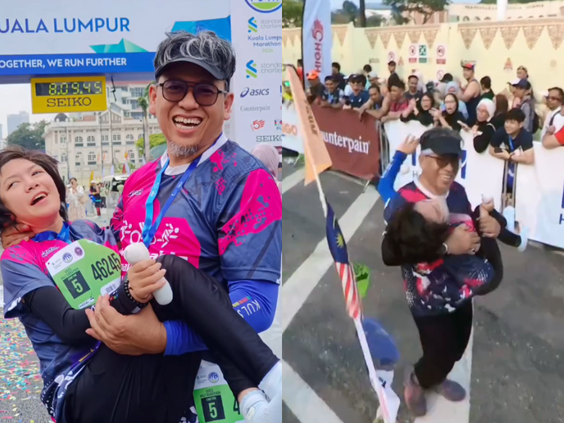 “She’s not heavy, she’s my baby”: Dad carries disabled daughter across KLSCM finish line in touching birthday tribute