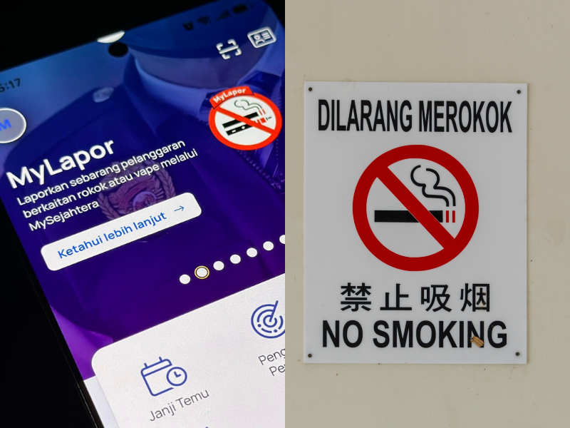 M'sians can now report smoking & vaping offenders through MySejahtera
