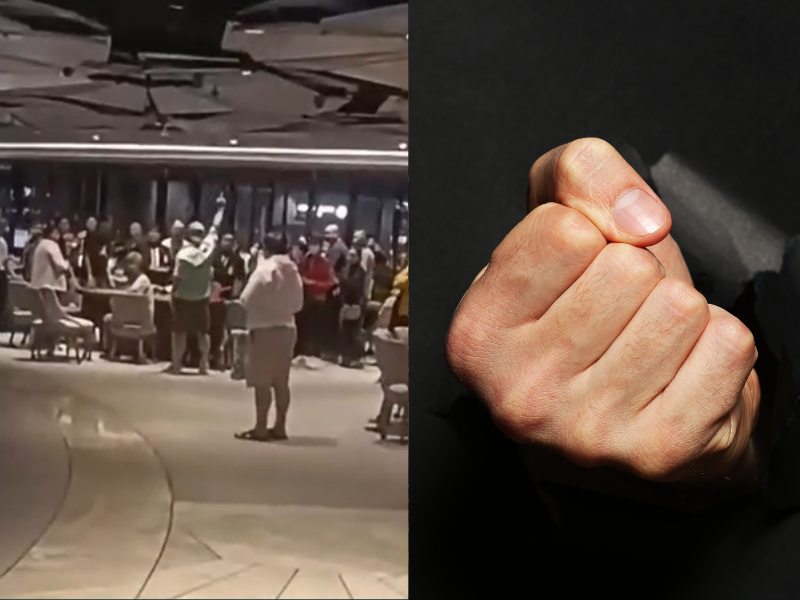 Foreign man attacks auxiliary police officer and damages casino machines at Genting Casino